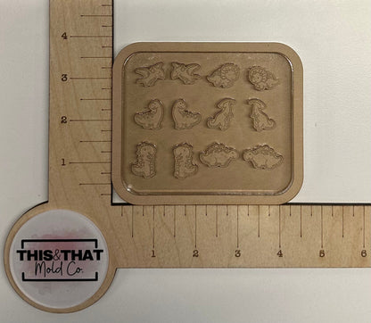 Silicone Mold For Resin | Dino Studs/Bits