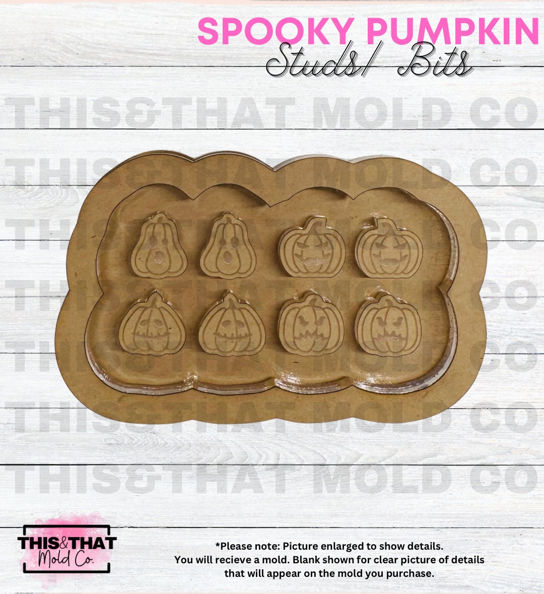 Silicone Mold For Resin | Spooky Pumpkins Studs/Bits