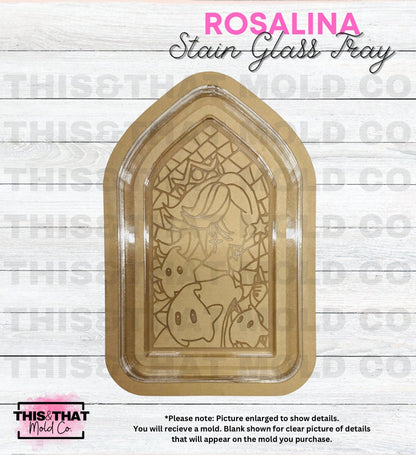 Silicone Mold For Resin | Princess Stained Glass Tray/ Lipped Coaster