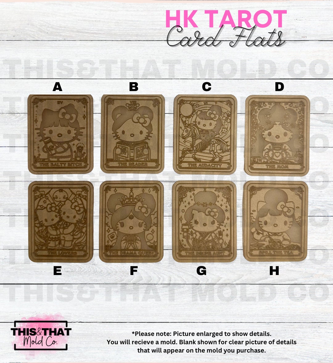Silicone Mold For Resin | Kawaii Cat Tarot Cards