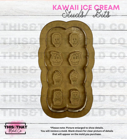 Silicone Mold For Resin | Kawaii Ice Cream Studs/ Bits