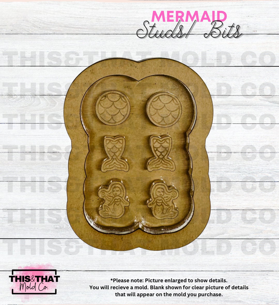 Silicone Mold For Resin | Mermaid Studs/Bits