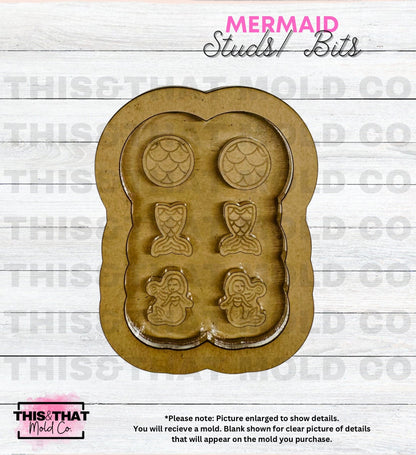 Silicone Mold For Resin | Mermaid Studs/Bits