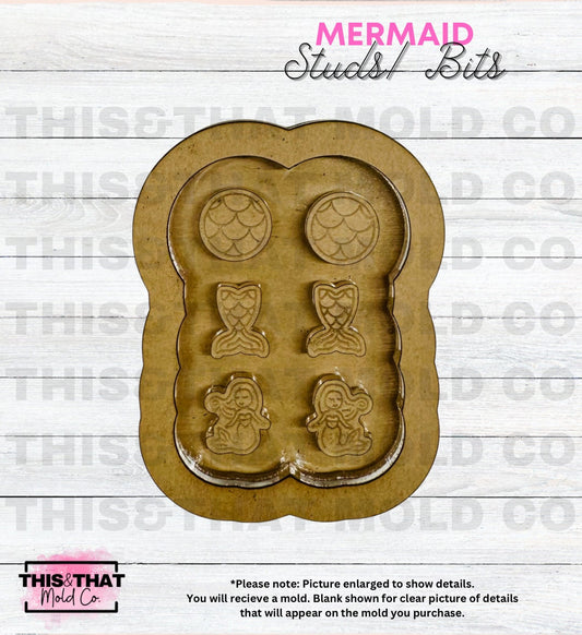 Silicone Mold For Resin | Mermaid Studs/Bits