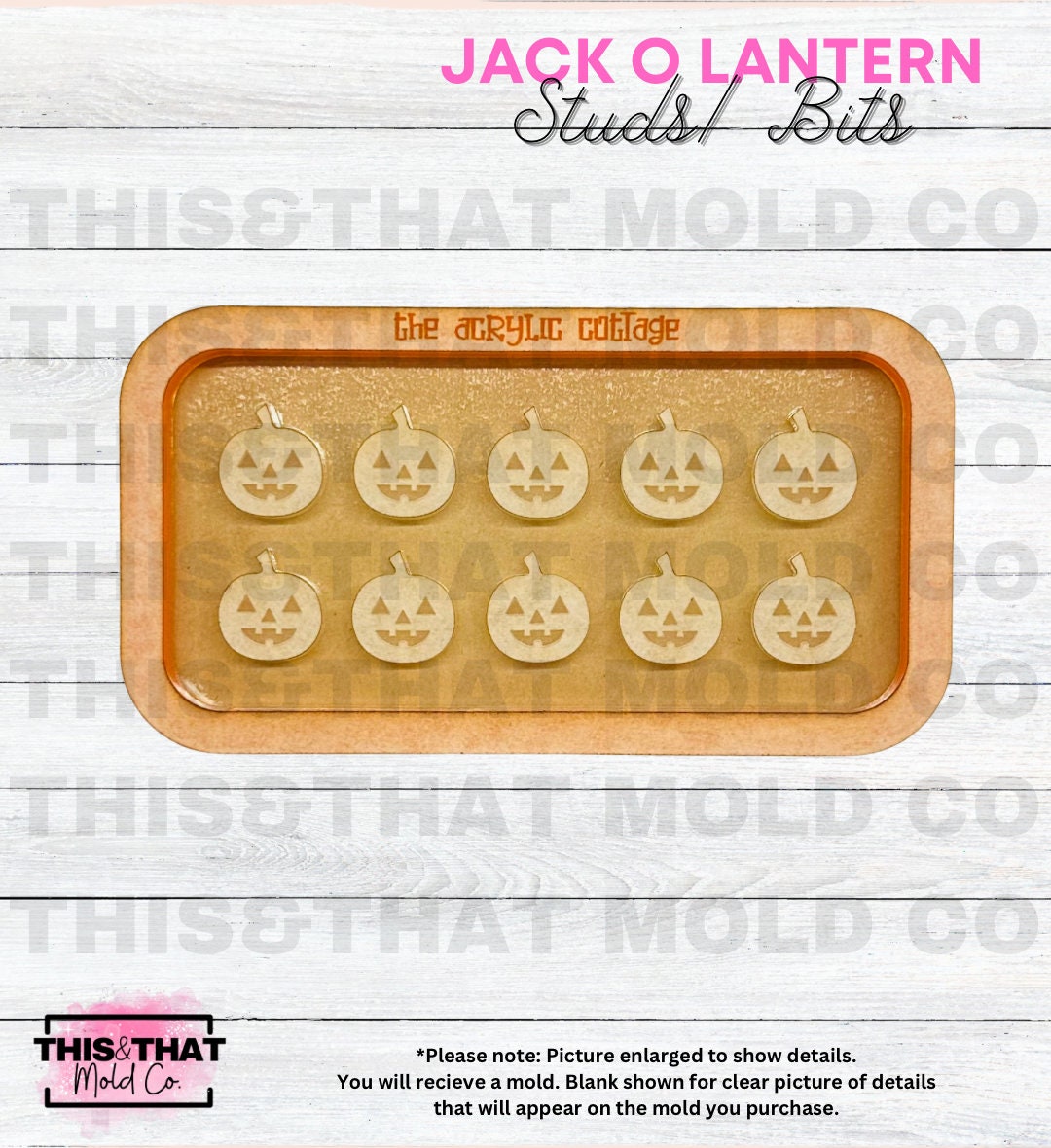 Silicone Mold For Resin | Jack O Lantern Studs/Bits