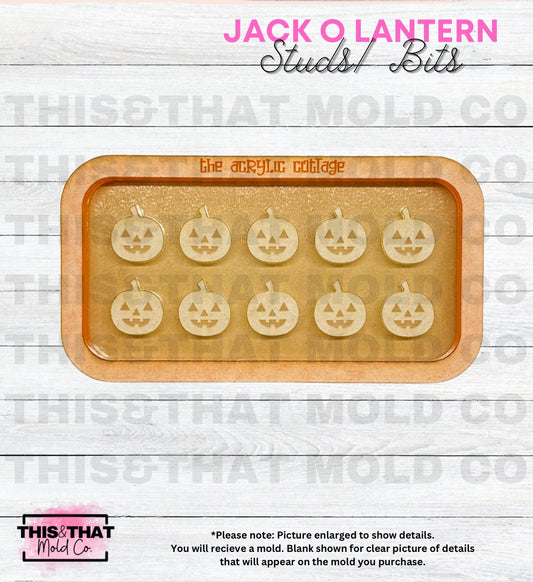 Silicone Mold For Resin | Jack O Lantern Studs/Bits