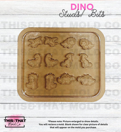 Silicone Mold For Resin | Dino Studs/Bits