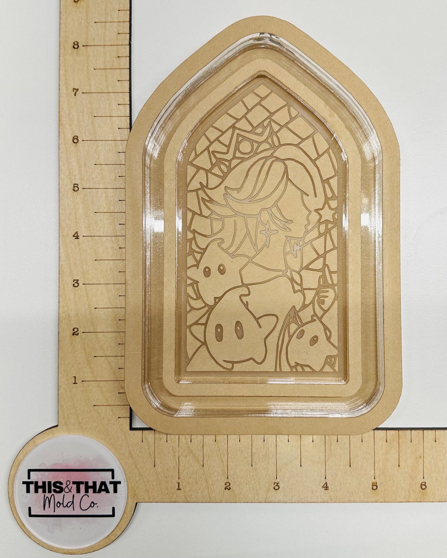 Silicone Mold For Resin | Princess Stained Glass Tray/ Lipped Coaster
