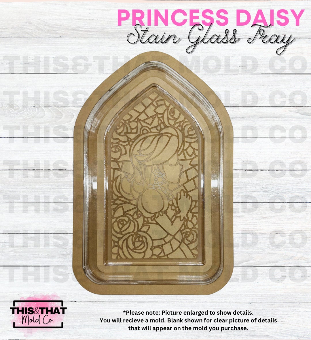 Silicone Mold For Resin | Princess Stained Glass Tray/ Lipped Coaster