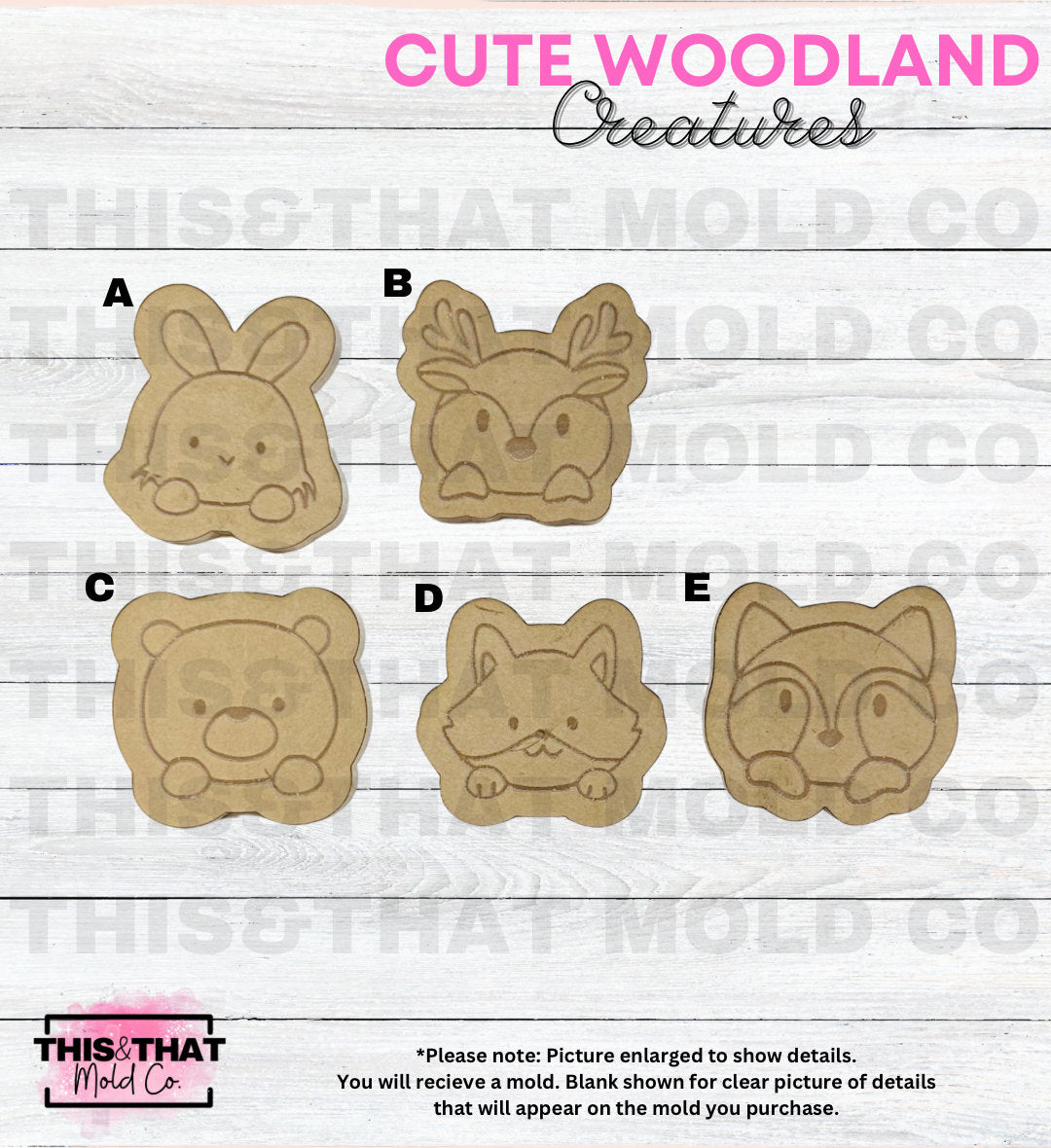Silicone Mold For Resin | Cute Woodland Creatures