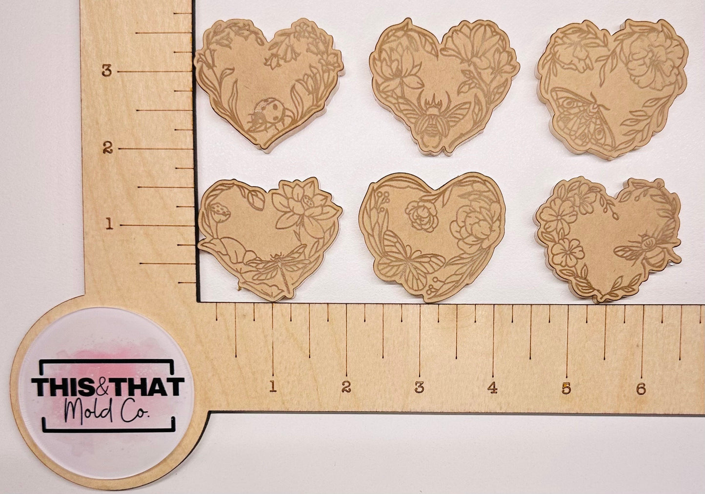 Silicone Mold For Resin | Floral Hearts