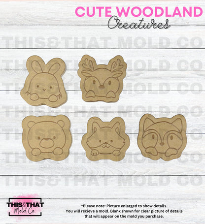 Silicone Mold For Resin | Cute Woodland Creatures