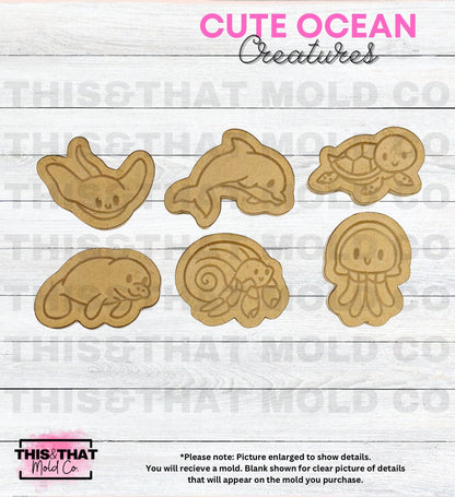 Silicone Mold For Resin | Cute Ocean Creatures