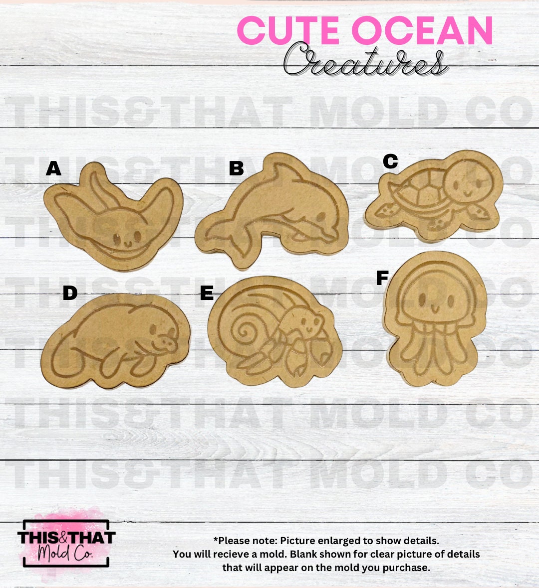 Silicone Mold For Resin | Cute Ocean Creatures