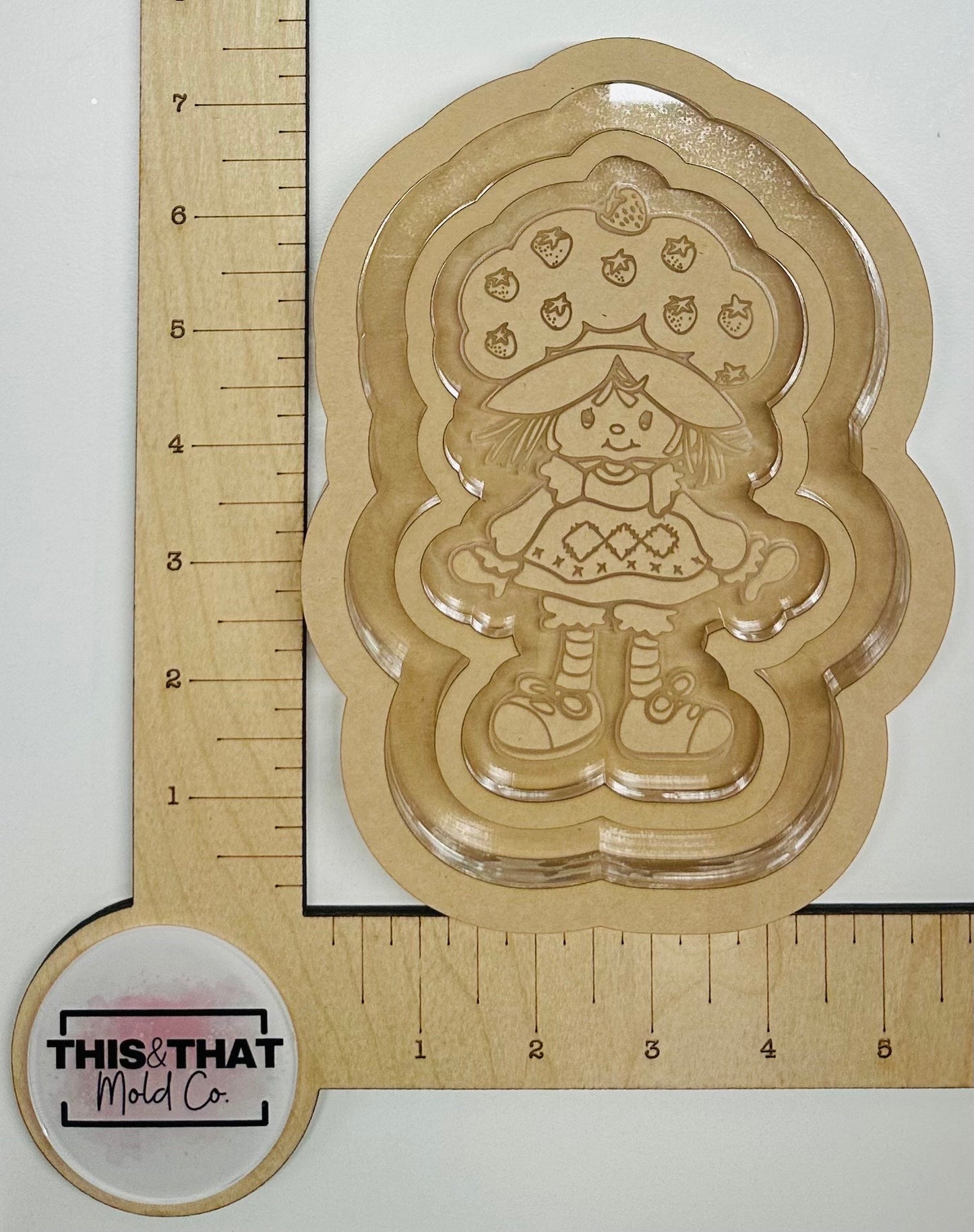 Silicone Mold For Resin | Strawberry Girl Lipped Coaster/Tray