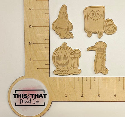 Silicone Mold For Resin | Spooky Sponge Halloween