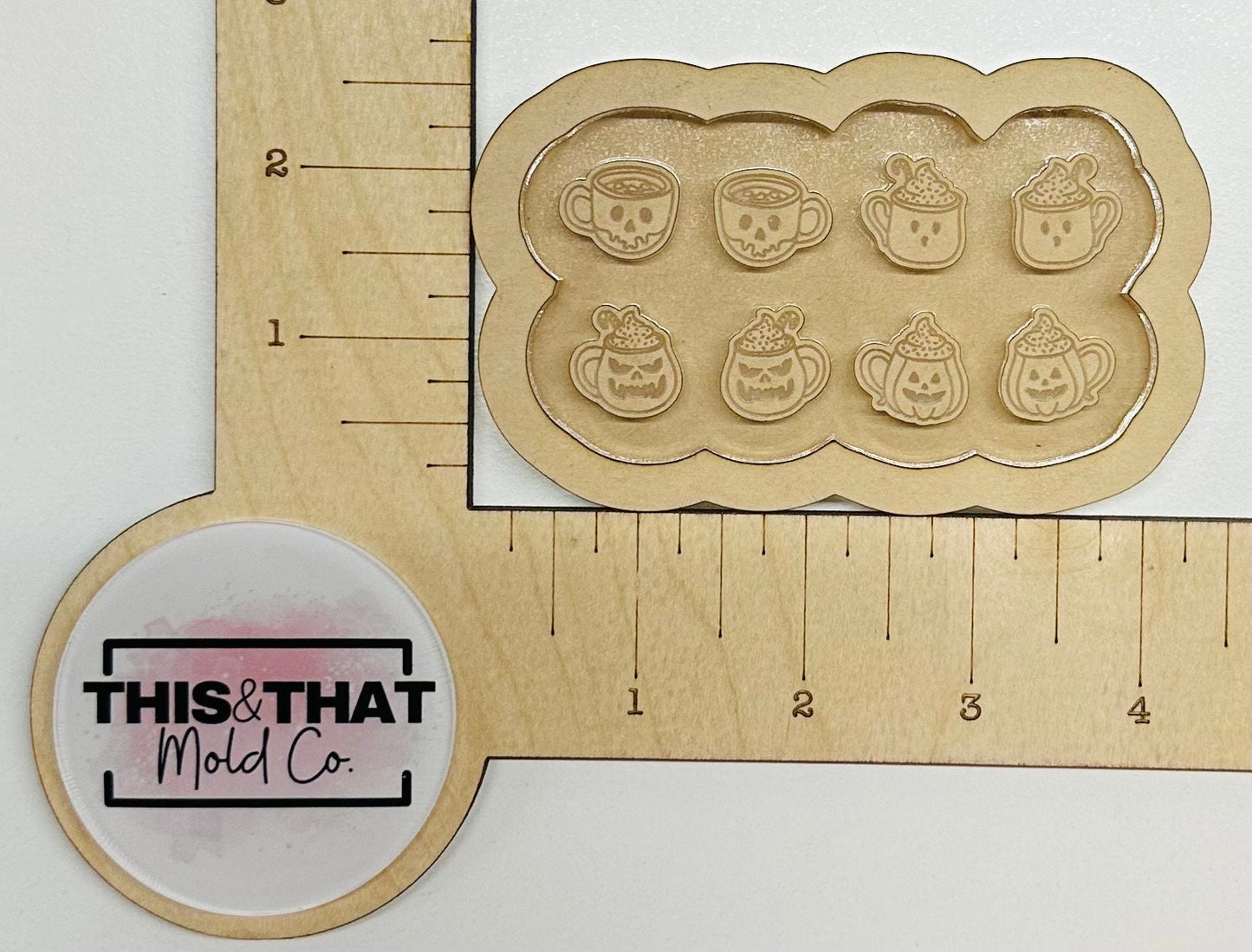 Silicone Mold For Resin | Spooky Halloween Mugs Studs/ Bits