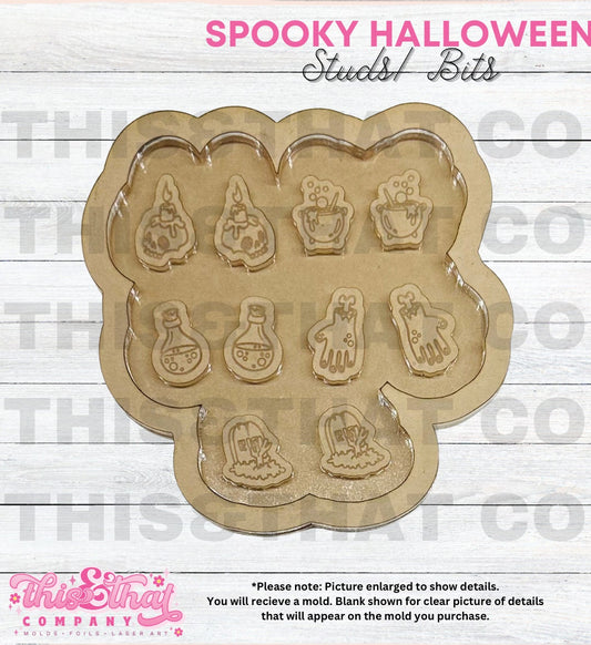 Silicone Mold For Resin | Creepy Halloween Studs/ Bits