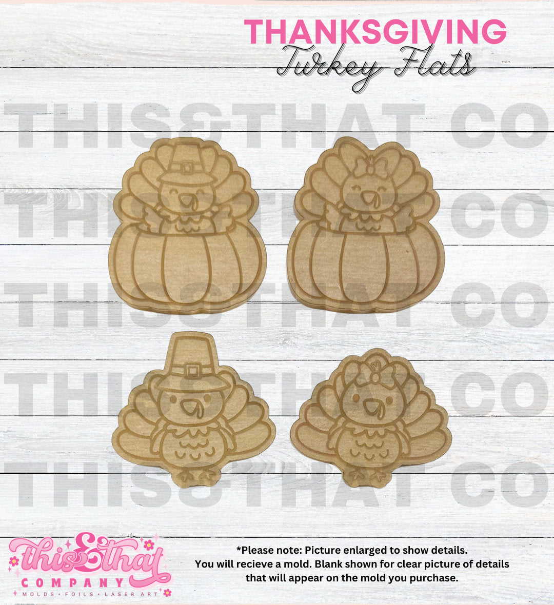 Silicone Mold | Fall Turkeys and Pumpkins