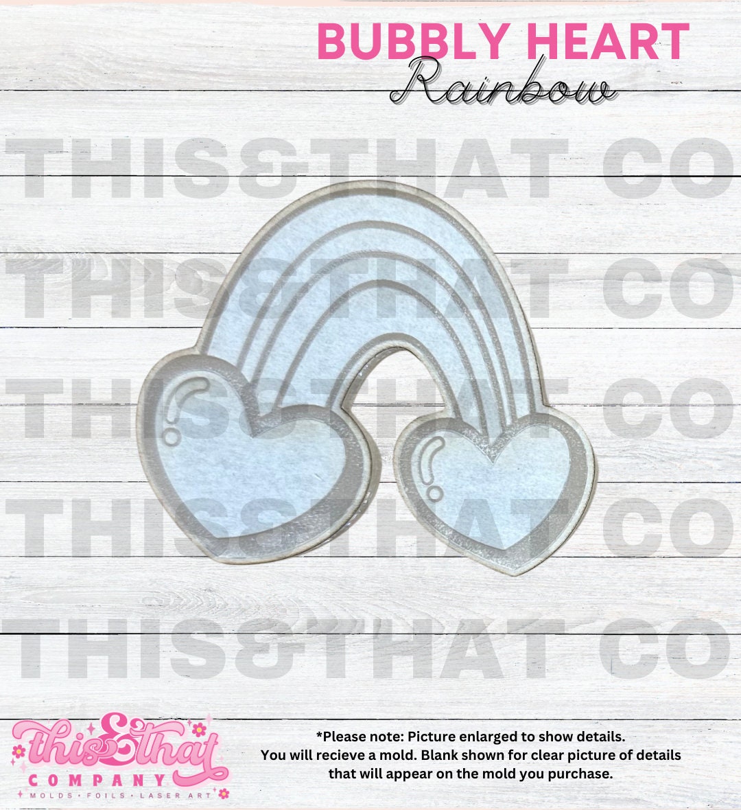 Silicone Mold | Rainbow Heart Flat