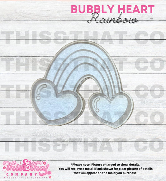 Silicone Mold | Rainbow Heart Flat