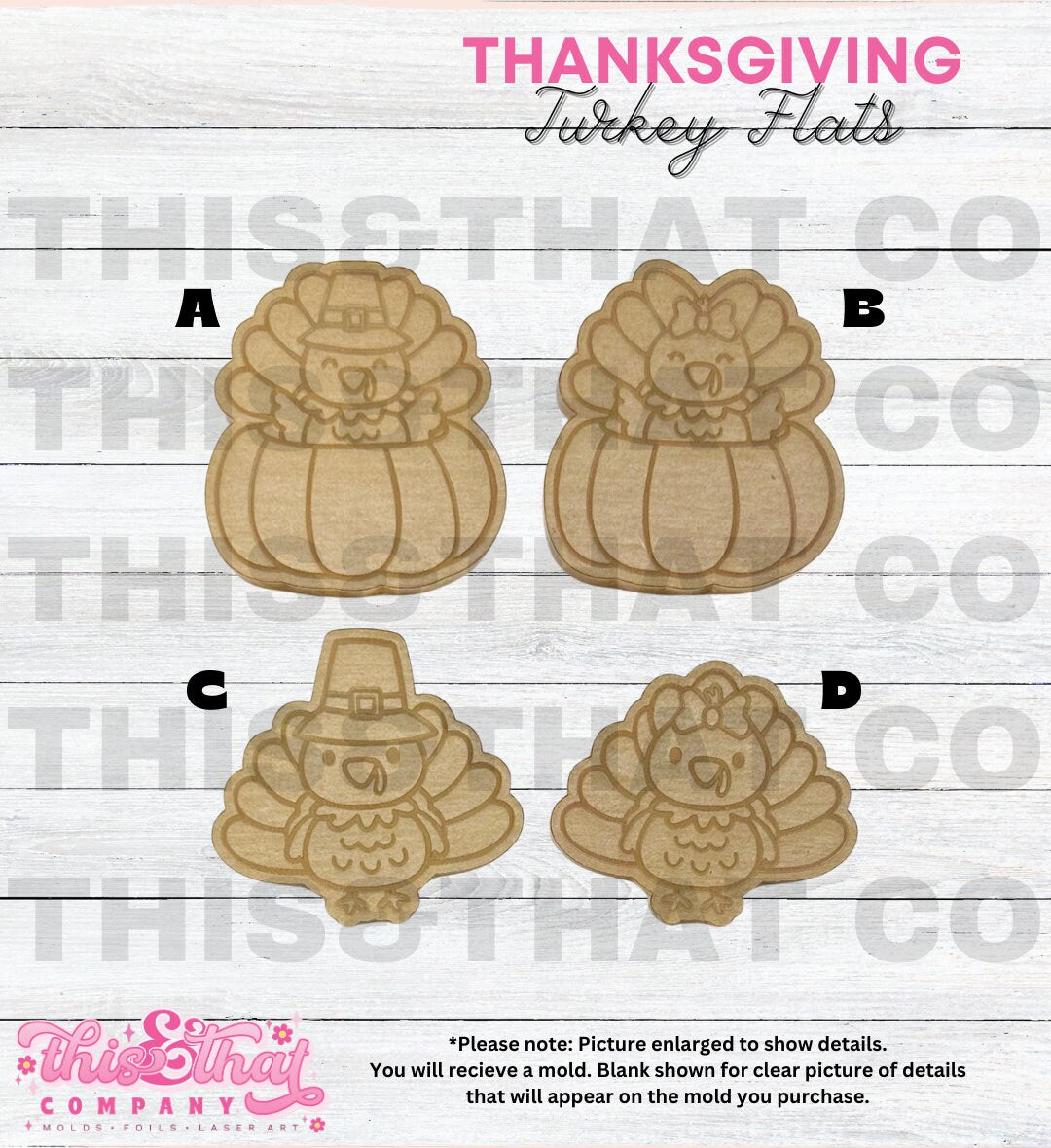 Silicone Mold | Fall Turkeys and Pumpkins