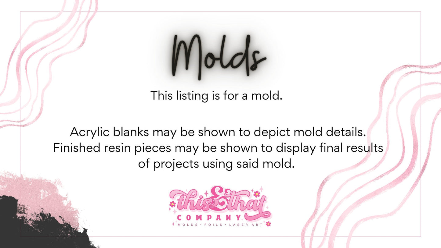 Silicone Mold | Luna Moth Flat / Shaker