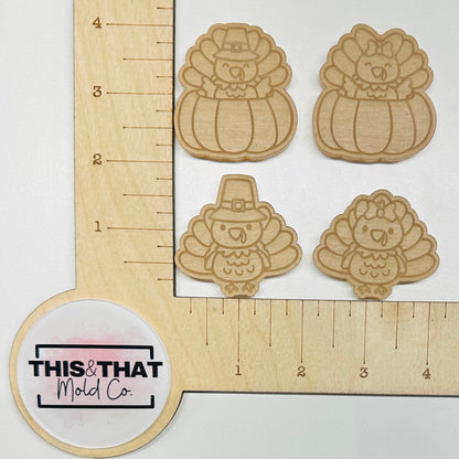 Silicone Mold | Fall Turkeys and Pumpkins