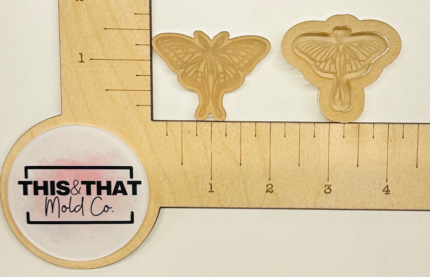 Silicone Mold | Luna Moth Flat / Shaker