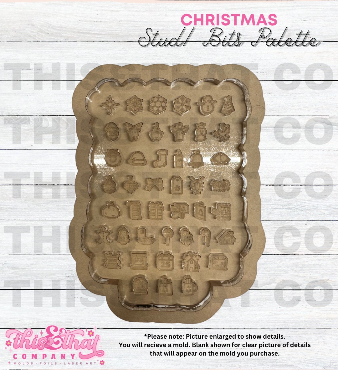 Silicone Mold for Resin | Christmas Stud/ Bits Palette