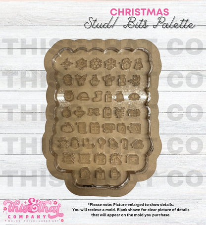 Silicone Mold for Resin | Christmas Stud/ Bits Palette