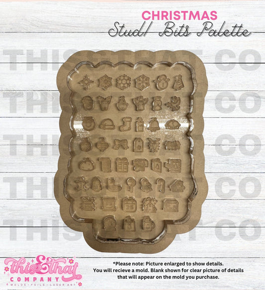 Silicone Mold for Resin | Christmas Stud/ Bits Palette