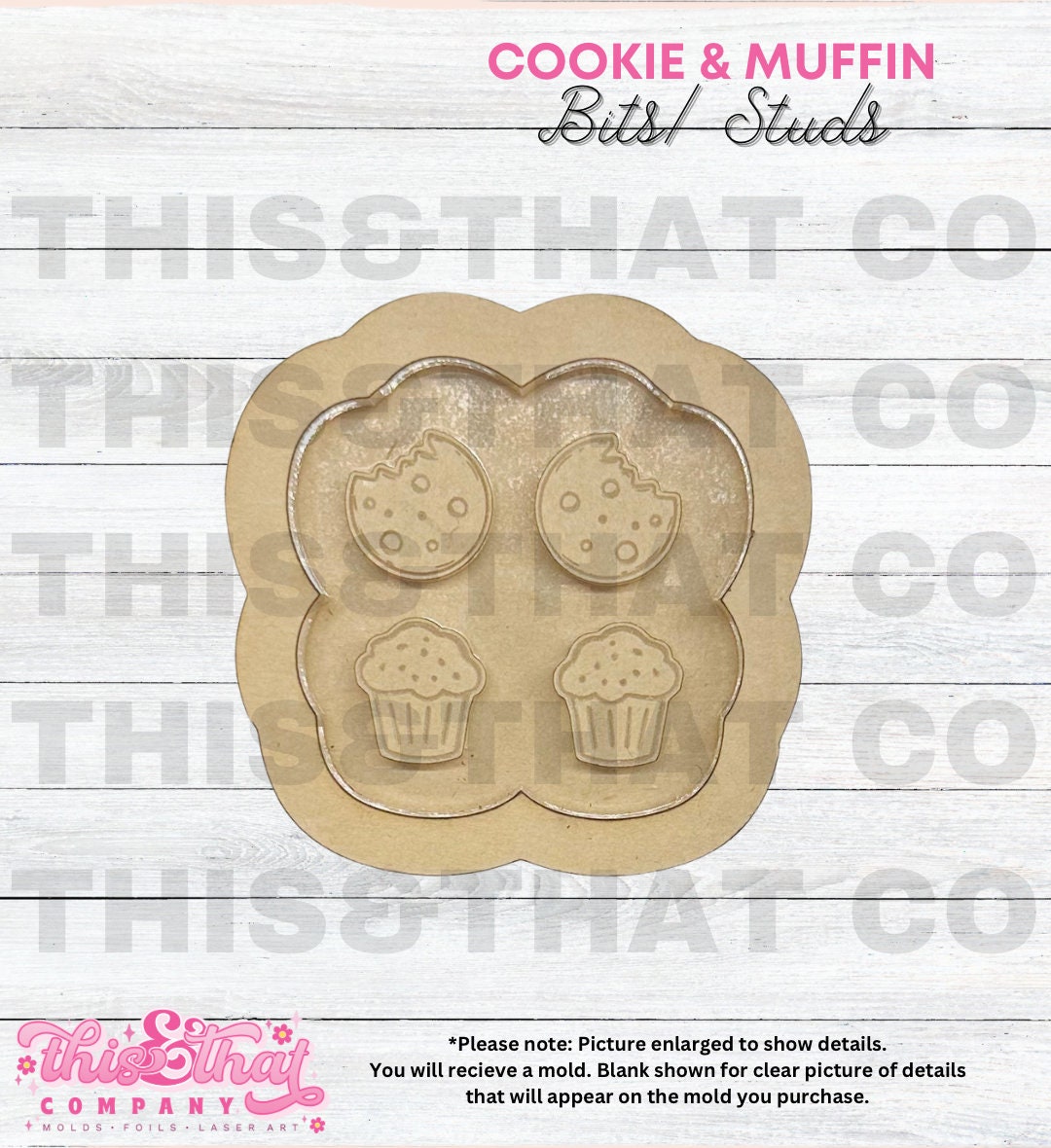 Silicone Mold for Resin | Cookie & Muffins Stud/ Bits