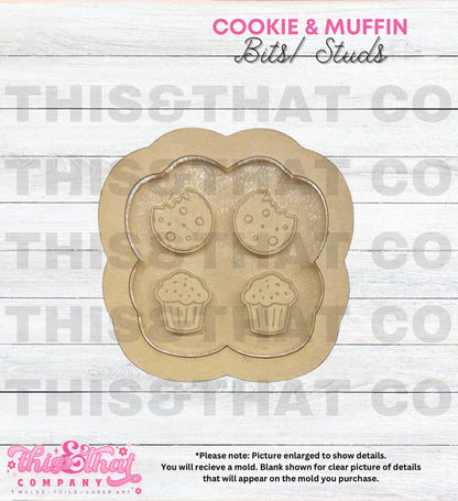 Silicone Mold for Resin | Cookie & Muffins Stud/ Bits