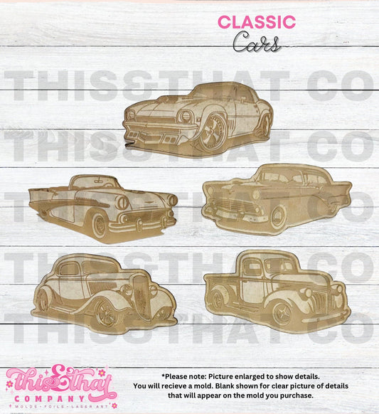 Silicone Mold for Resin | Classic Cars Flats