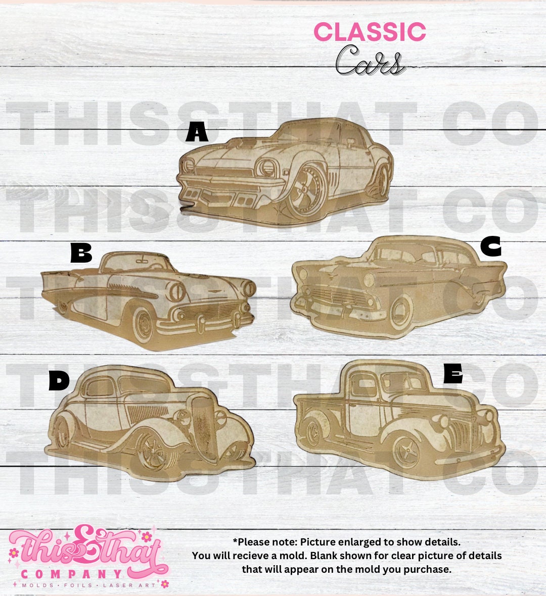 Silicone Mold for Resin | Classic Cars Flats