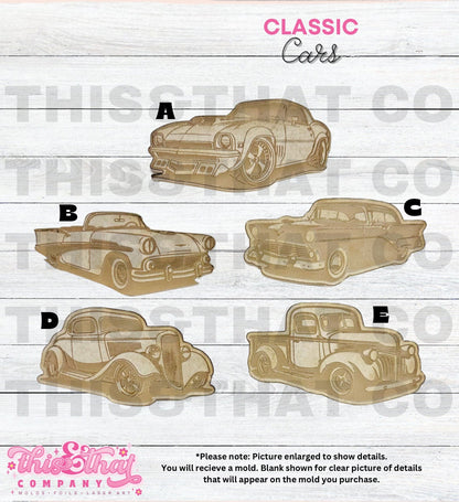 Silicone Mold for Resin | Classic Cars Flats