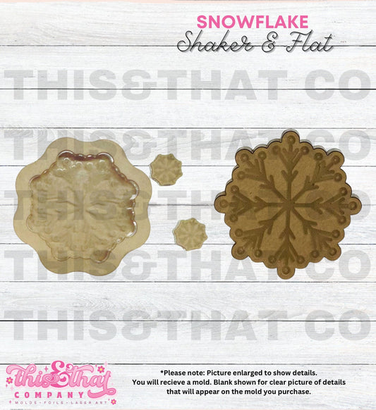 Silicone Mold for Resin | Snowflake Shaker & Flat Mold