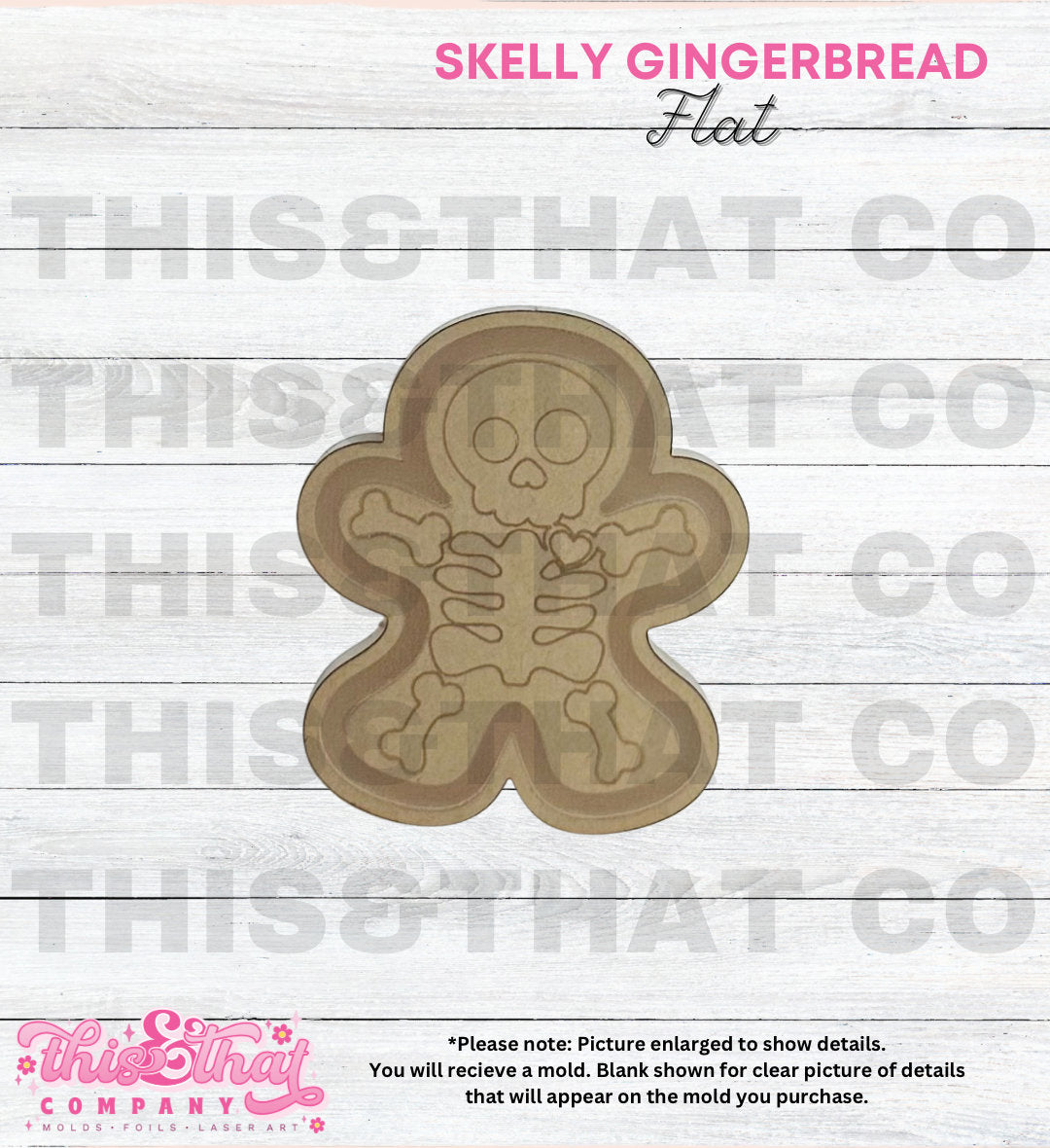 Silicone Mold for Resin | Skelly Gingerbread Flat