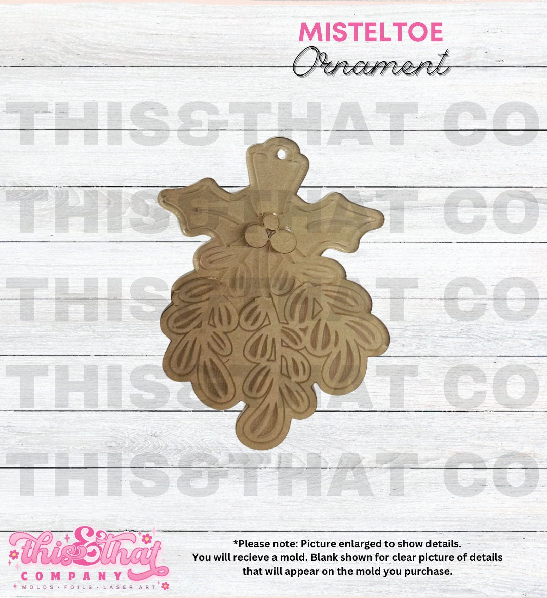 Silicone Mold for Resin | Mistletoe Ornament