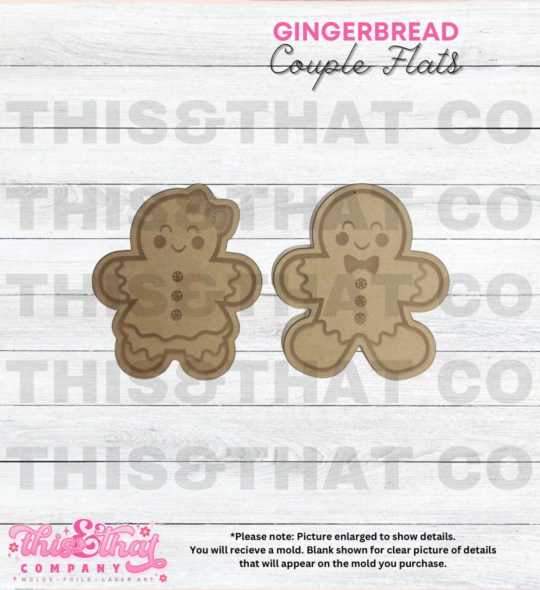 Silicone Mold for Resin | Gingerbread Couple