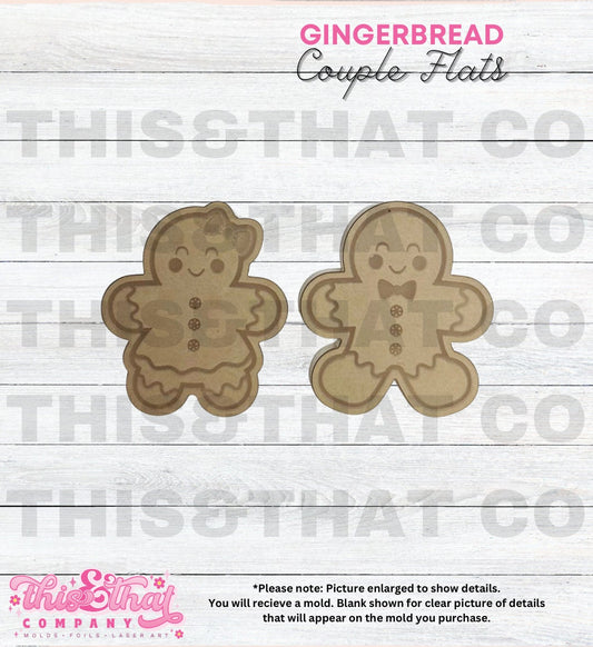 Silicone Mold for Resin | Gingerbread Couple