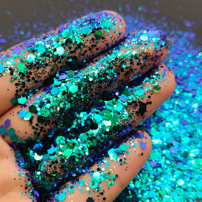 TURKS & CAICOS - Chunky Color Shift Mixed Glitter