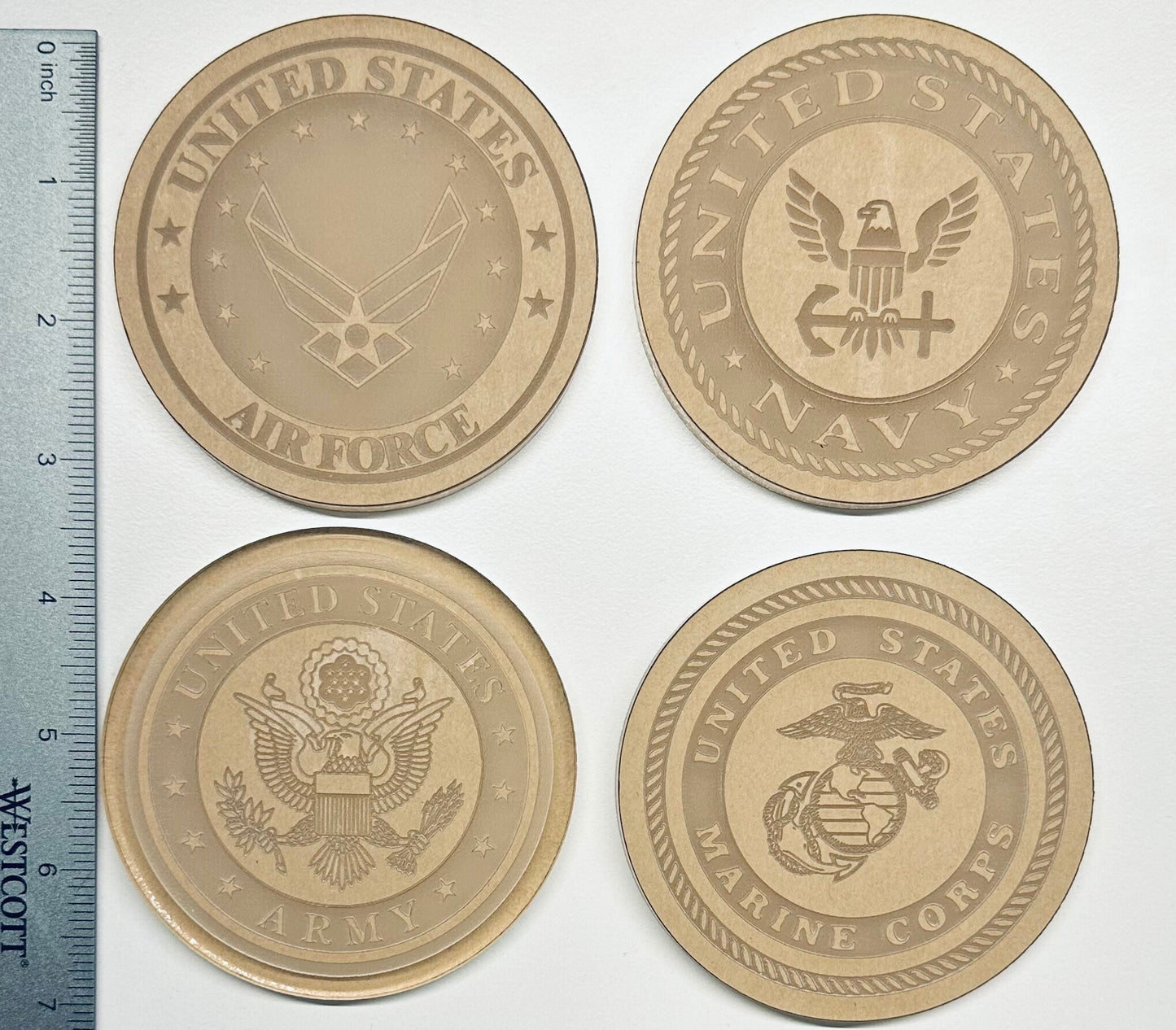 Silicone Mold For Resin | Military Branches Cup Coaster