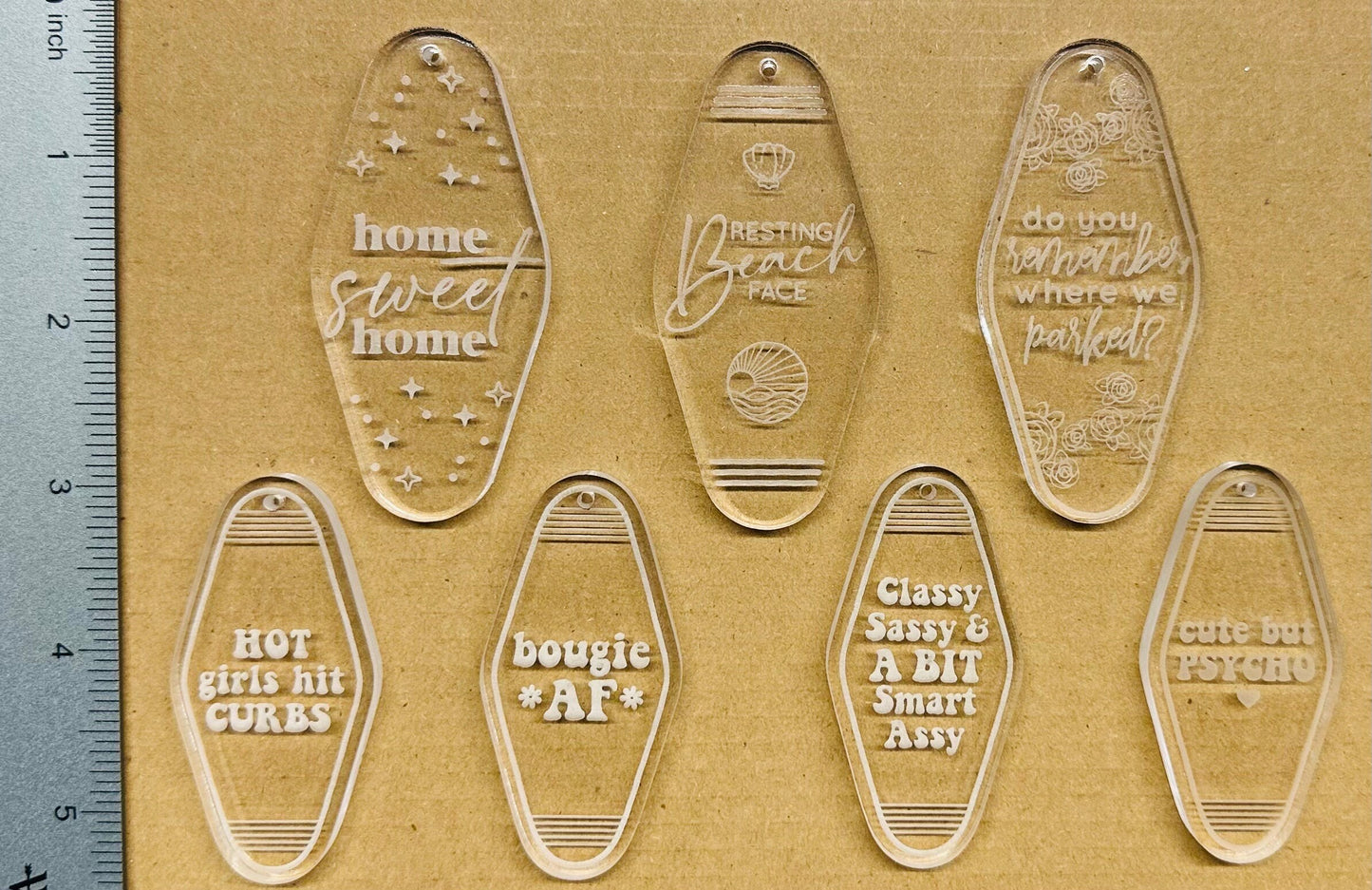 Silicone Mold For Resin | Vintage Motel Keychain with Hole