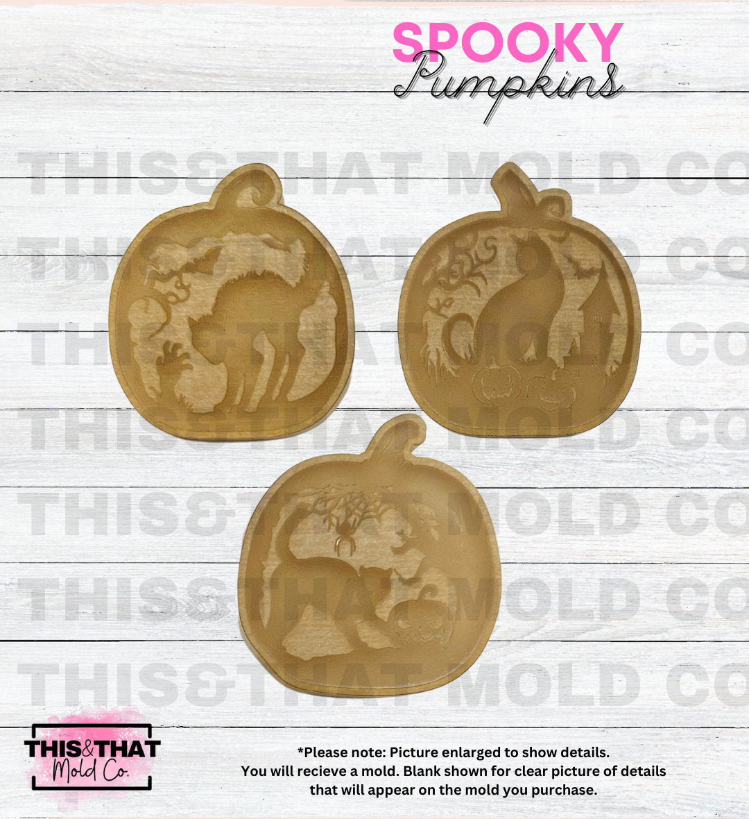 Silicone Mold For Resin | Pumpkin Cat Scene