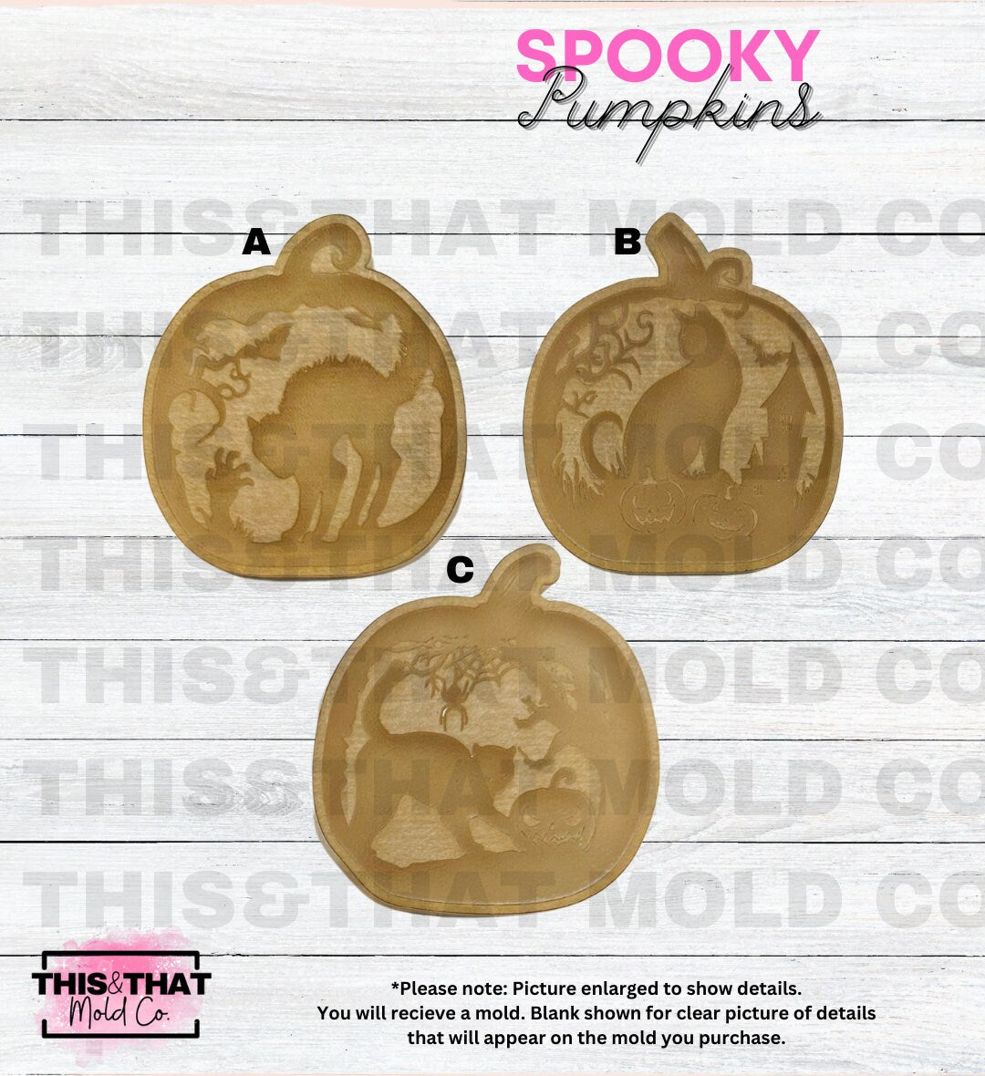 Silicone Mold For Resin | Pumpkin Cat Scene