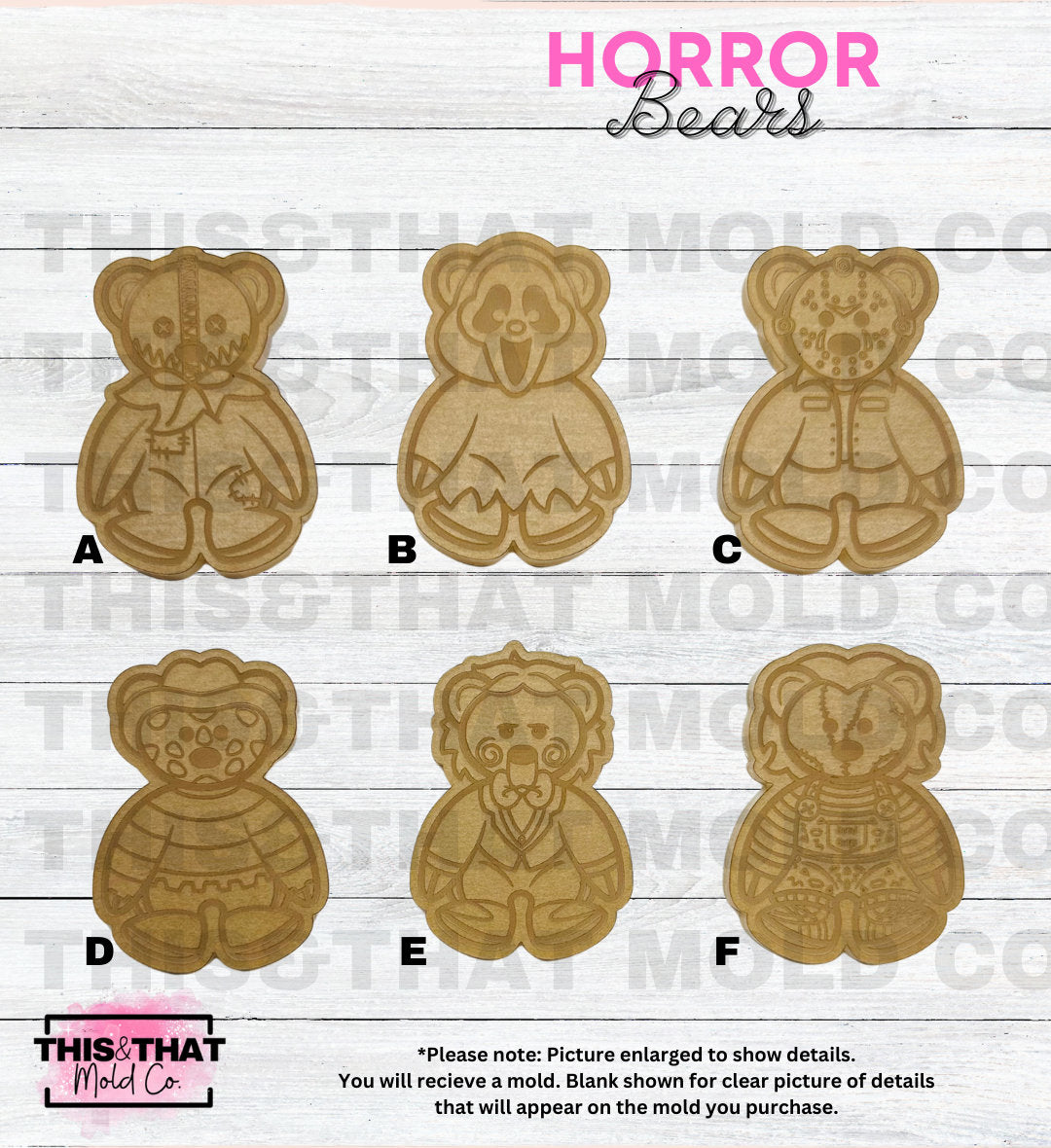 Silicone Mold For Resin | Horror Movie Bears