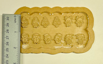 Silicone Mold For Resin | Christmas Cartoon Studs/ Bits