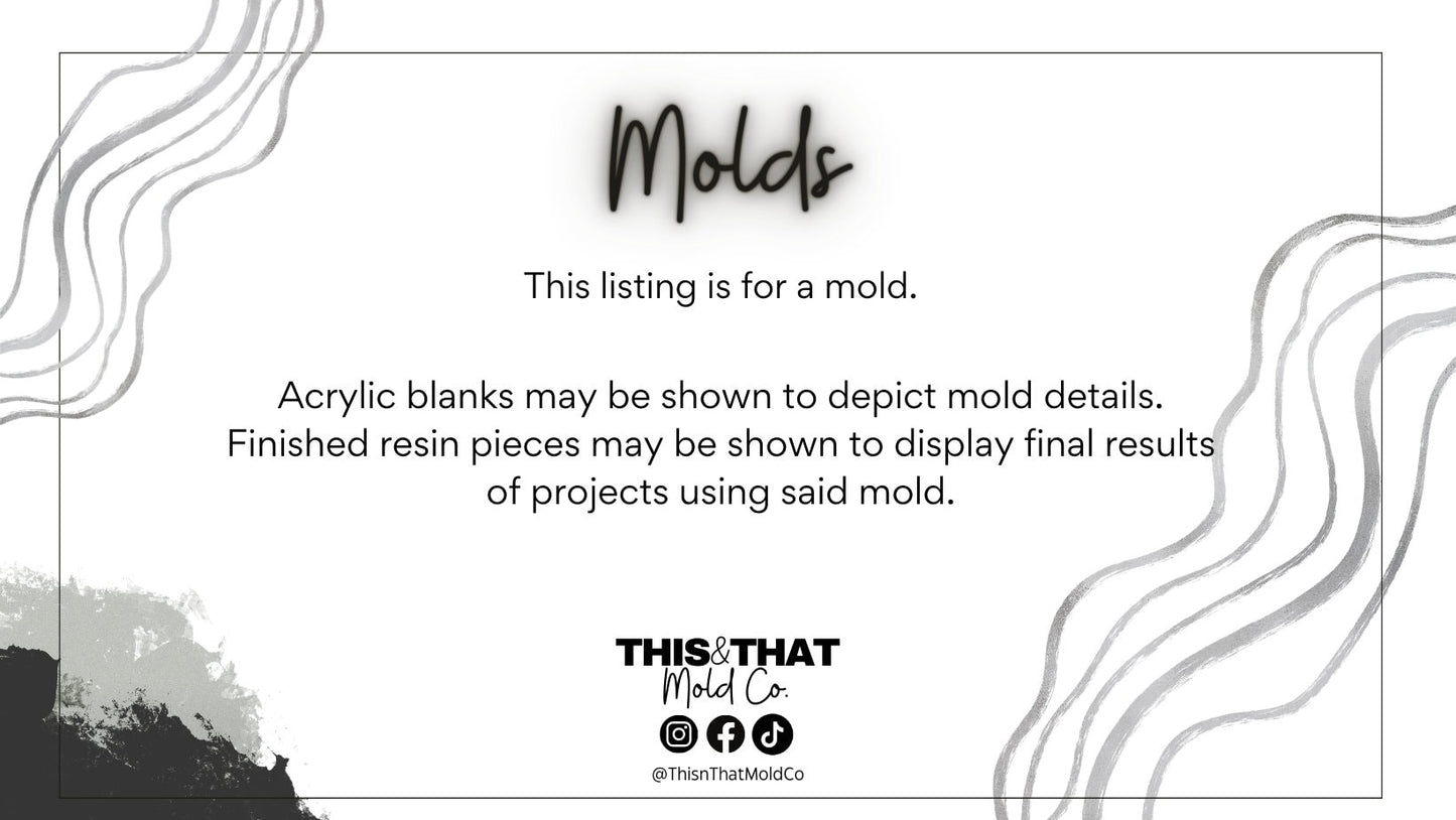 Silicone Mold For Resin | Heart Stud/ Bits